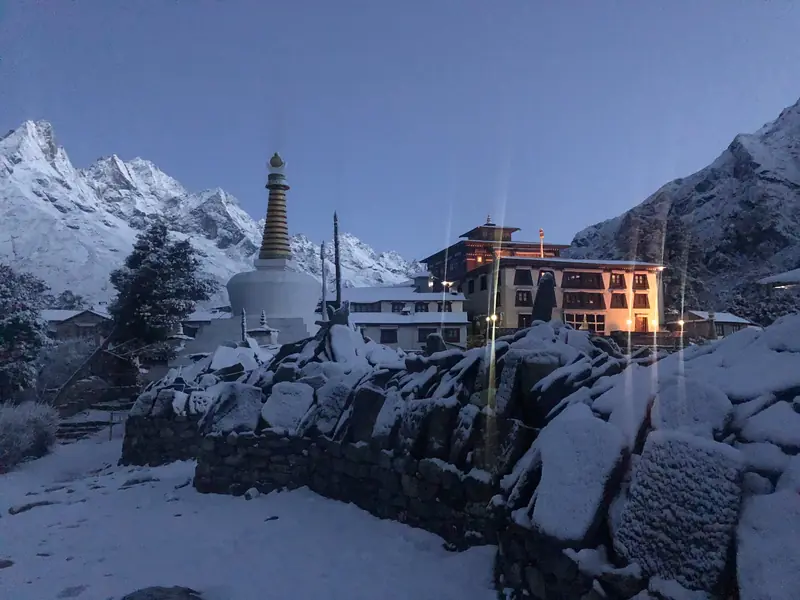 Tengboche Monastery after fresh snow