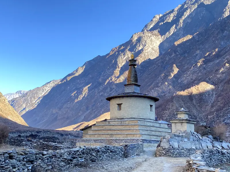 A chorten in the Tsum Valley, Manaslu region